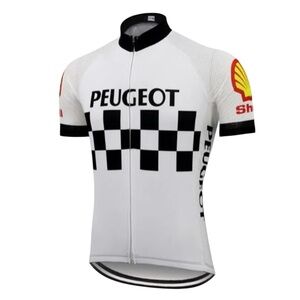 NWT RETRO CYCLING GEAR Men’s Peugeot Retro Cycling Jersey Small Short Sleeves